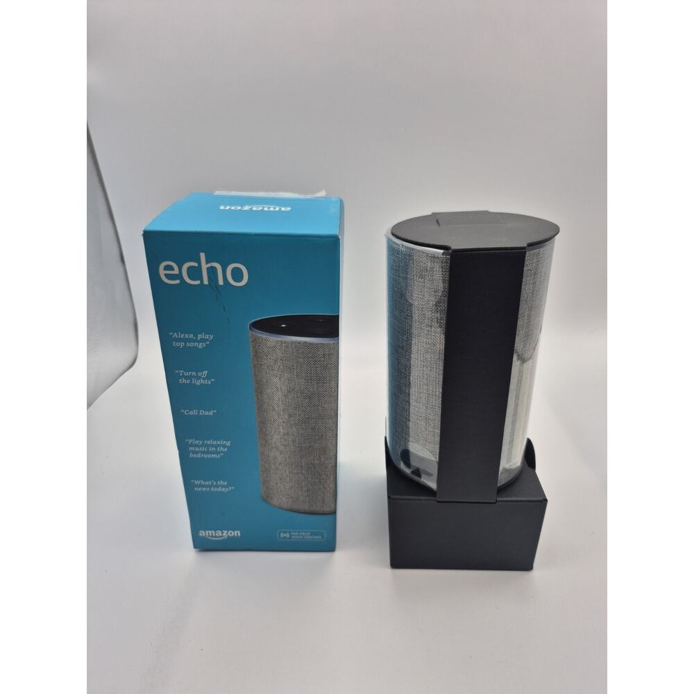 Amazon Echo 2nd Generation Smart Speaker with Dolby Heather Grey New Open Box